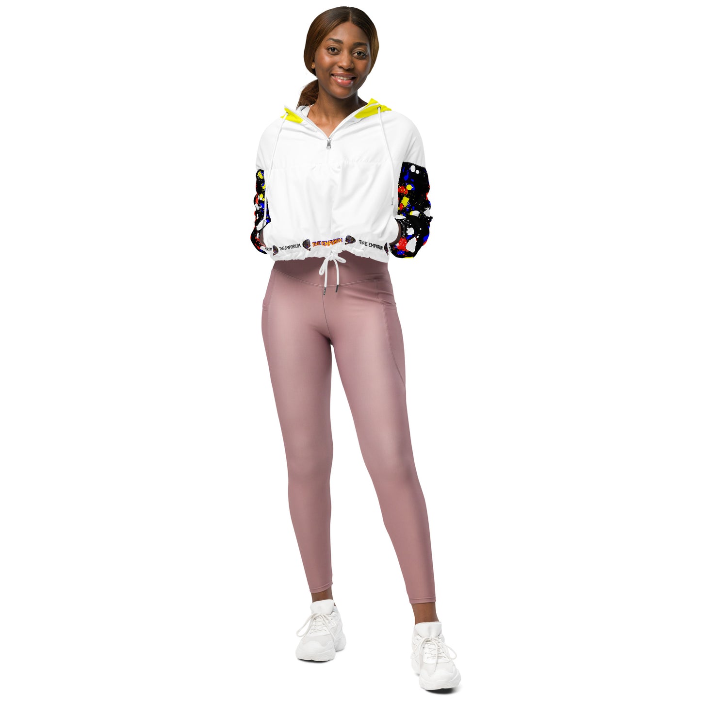 Splattered Cropped Windbreaker