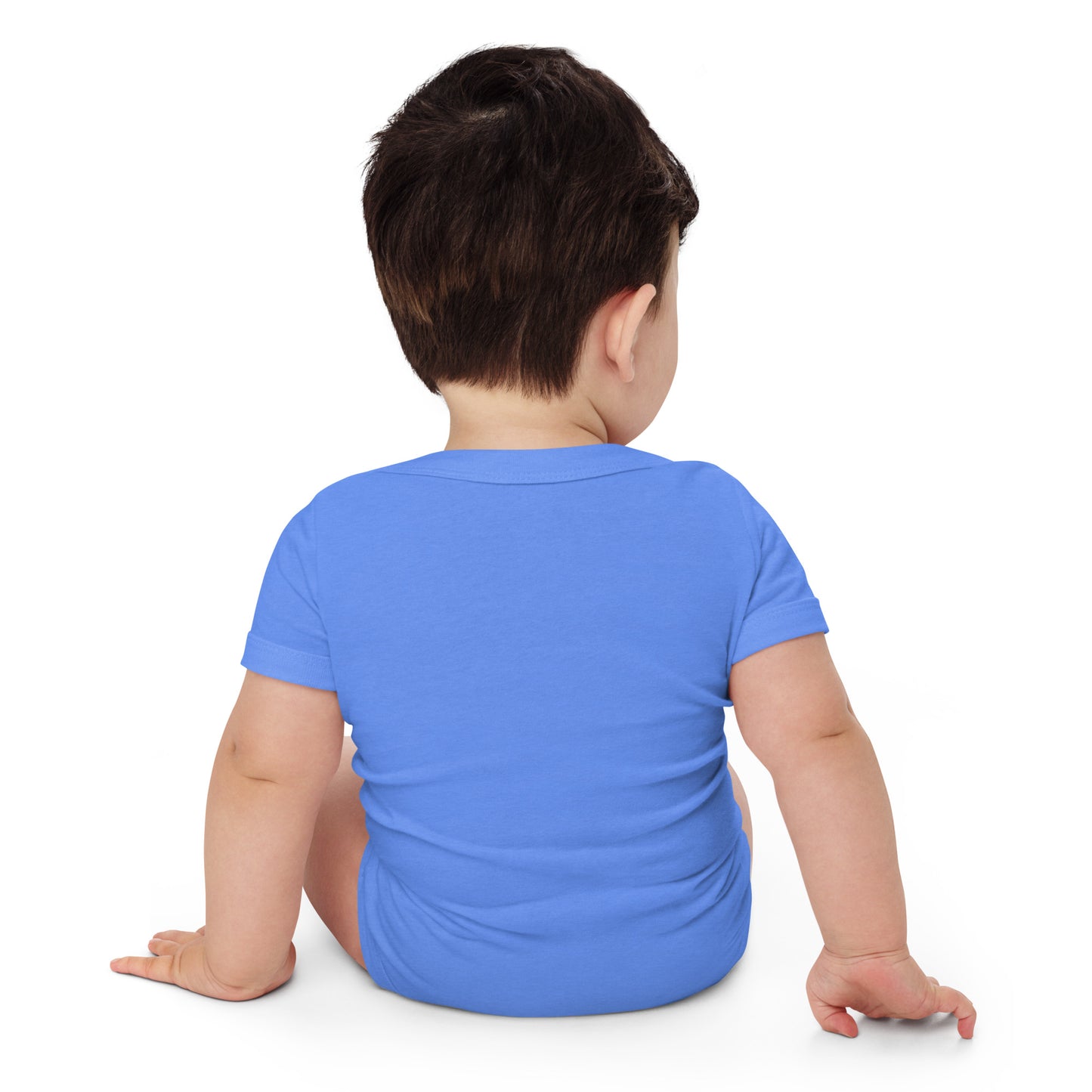 Grid Imprint Baby Onesie