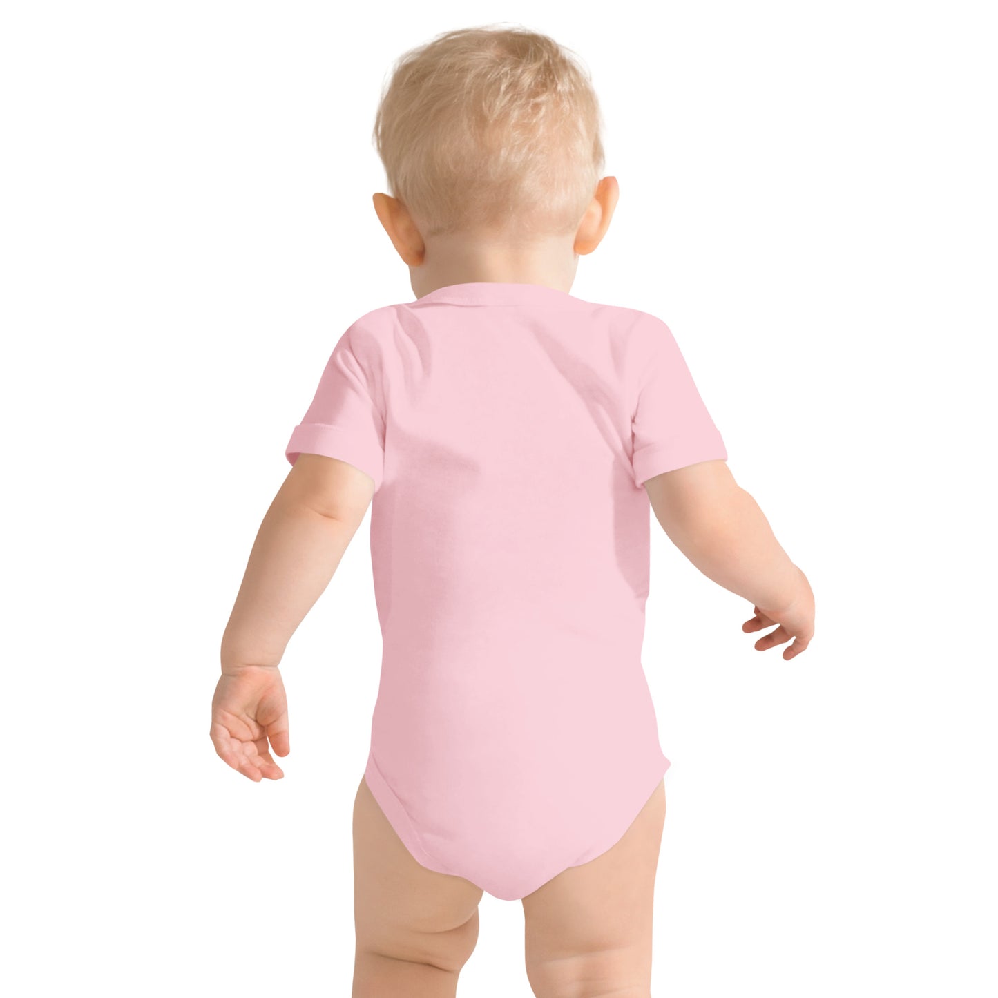 Grid Imprint Baby Onesie