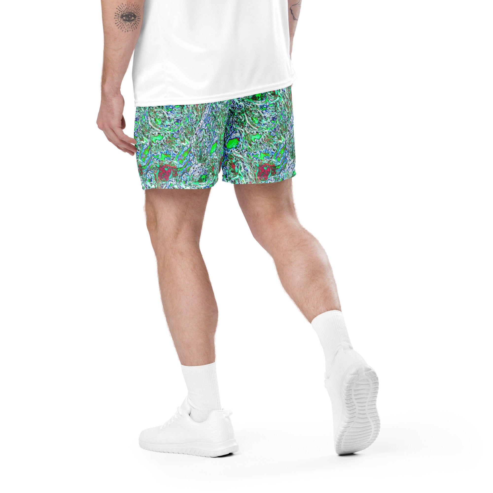 Imprint Mesh Shorts