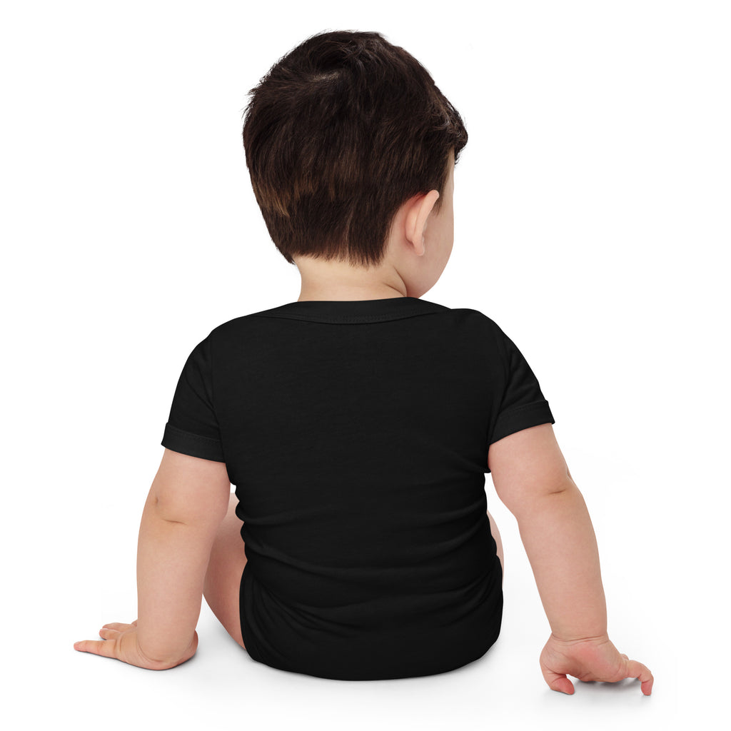 Grid Imprint Baby Onesie