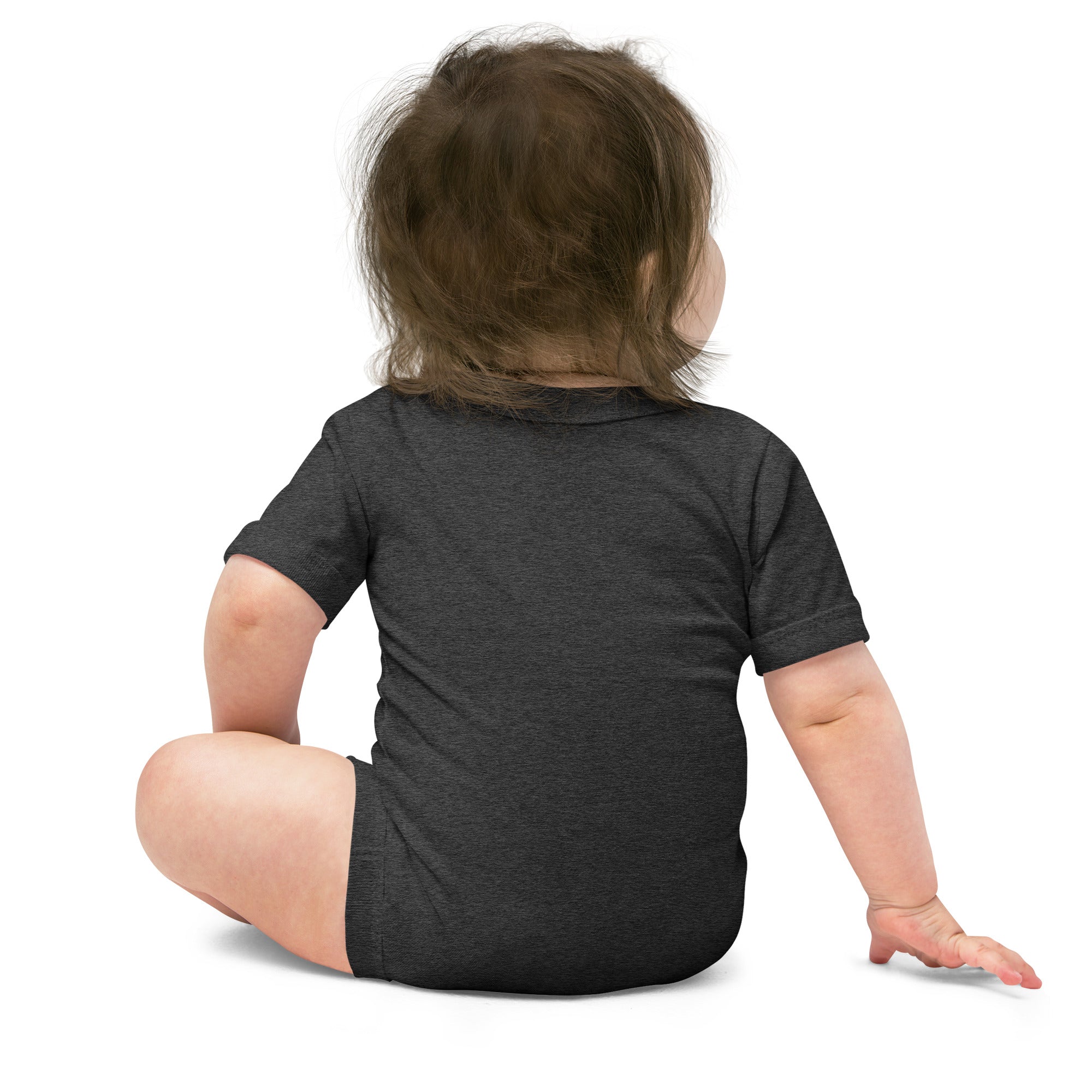 Grid Imprint Baby Onesie