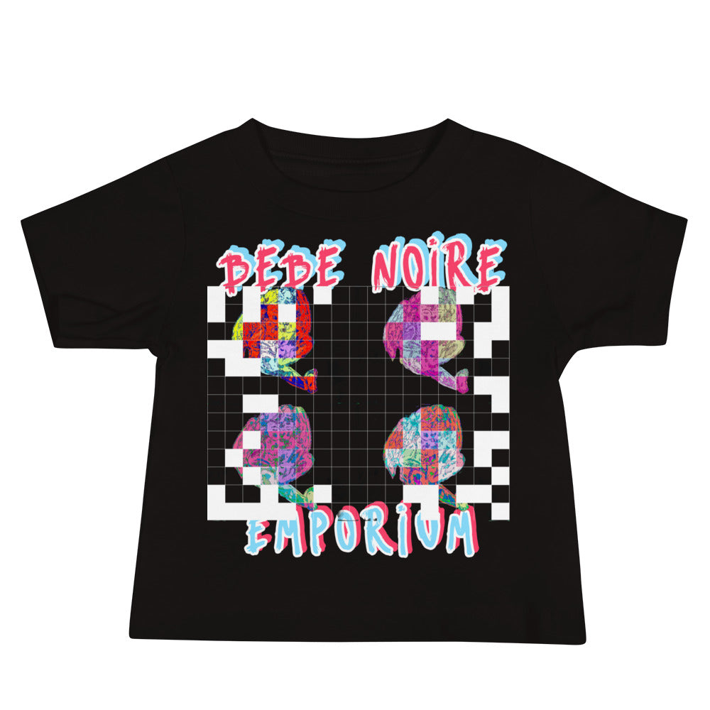 Grid Imprint Baby Tee