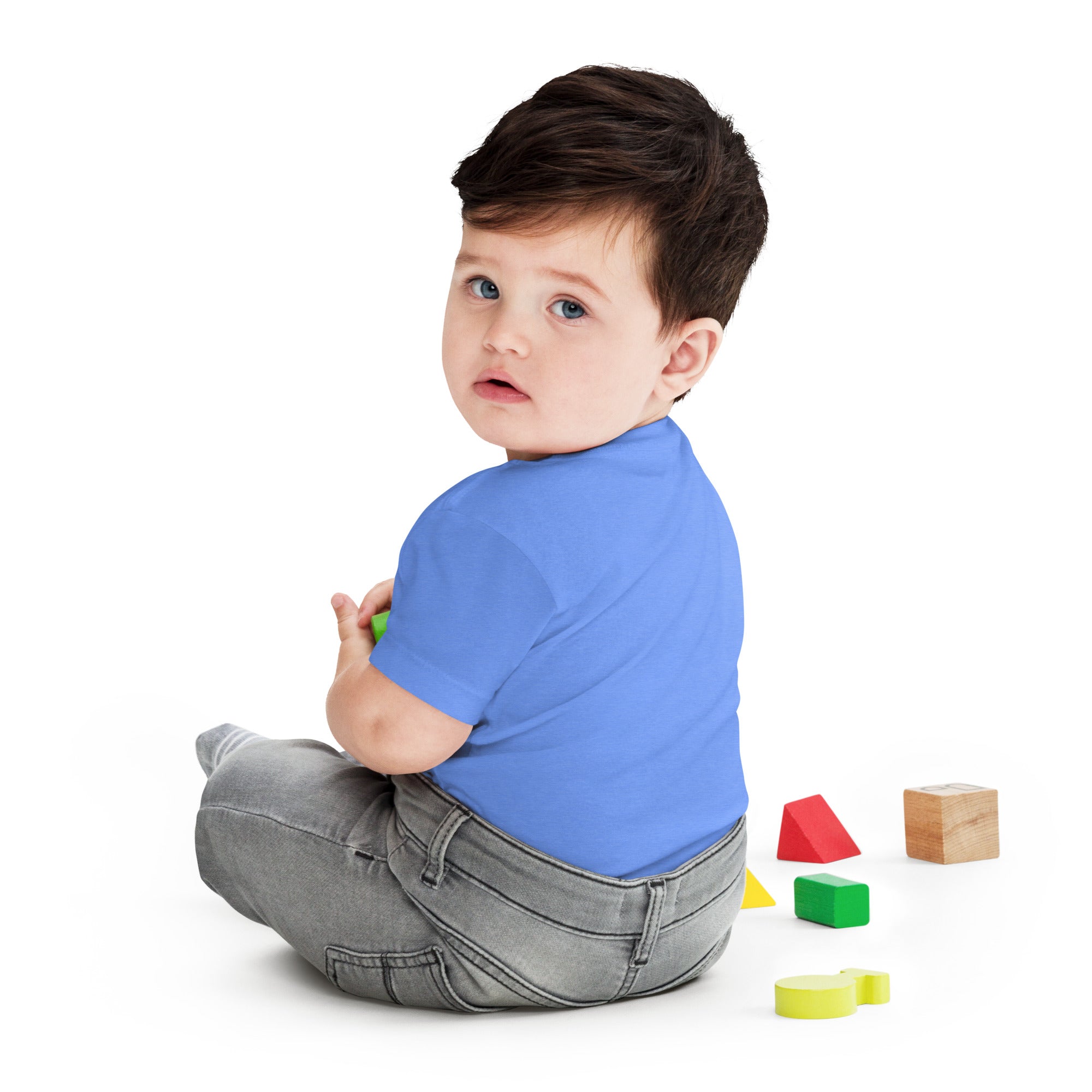 Grid Imprint Baby Tee