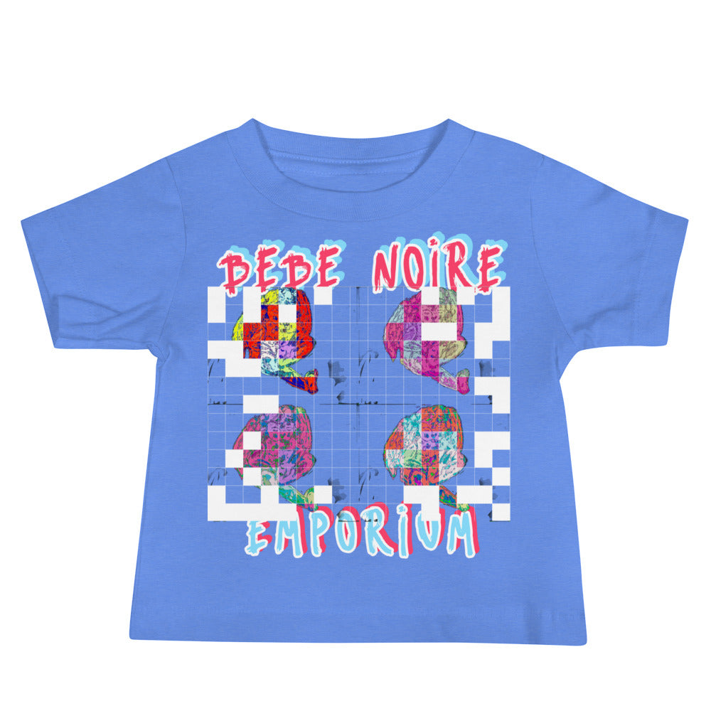 Grid Imprint Baby Tee