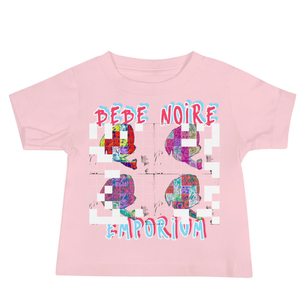 Grid Imprint Baby Tee